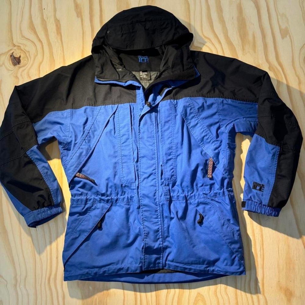 Black ice winter parka